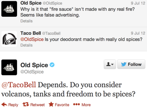 Old Spice i Taco Bell na Twitterze