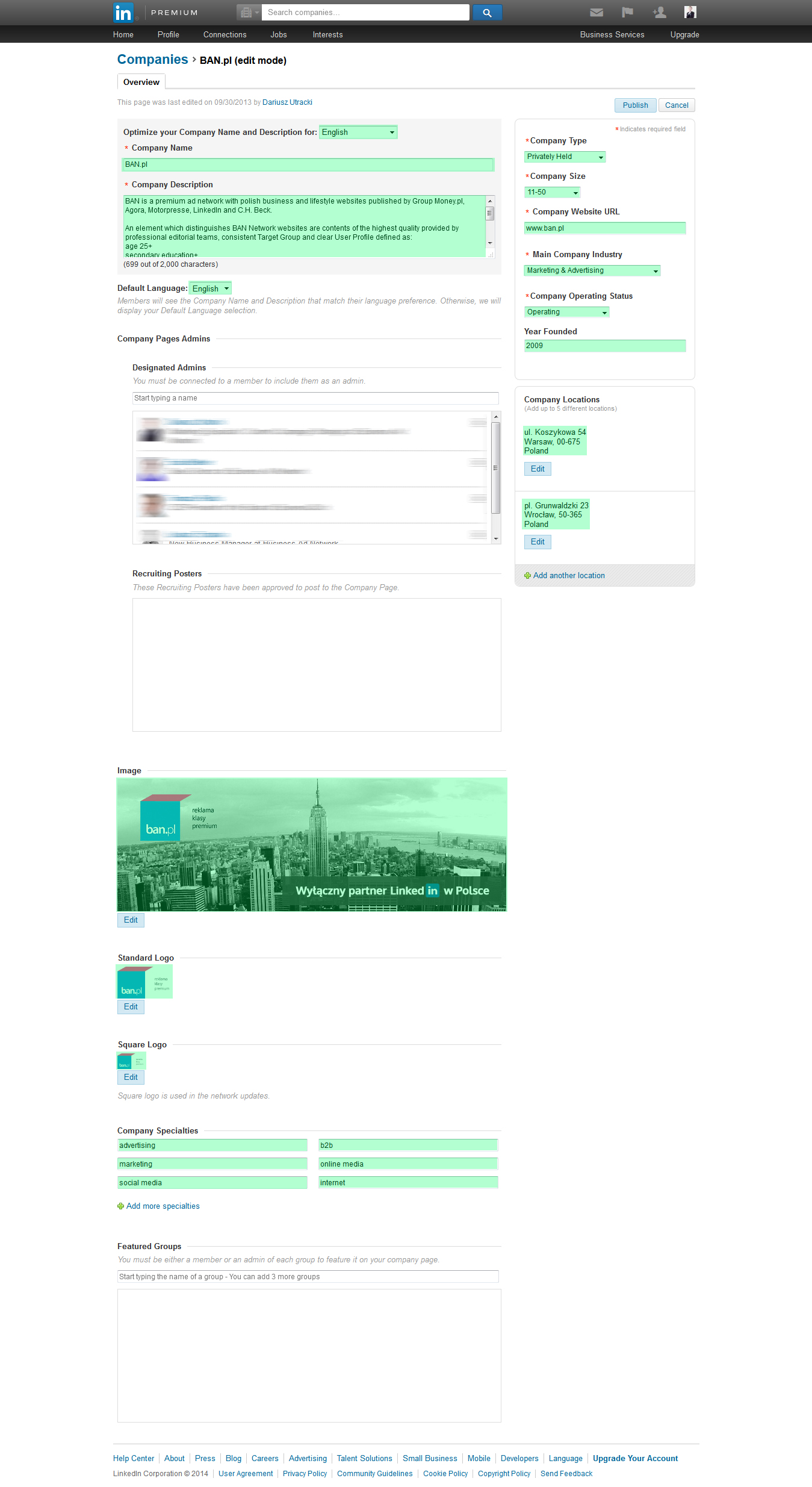 Jak powinien wyglądać Company Page? Jak powinien wyglądać Company Page?