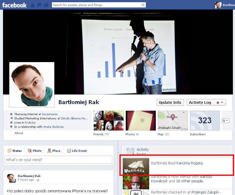 Profil FB Bartłomiej Rak