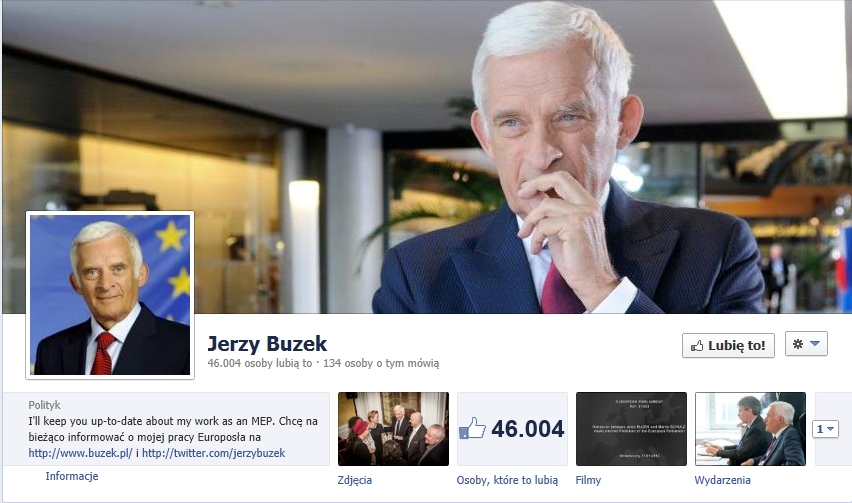 Jerzy Buzek na Facebooku