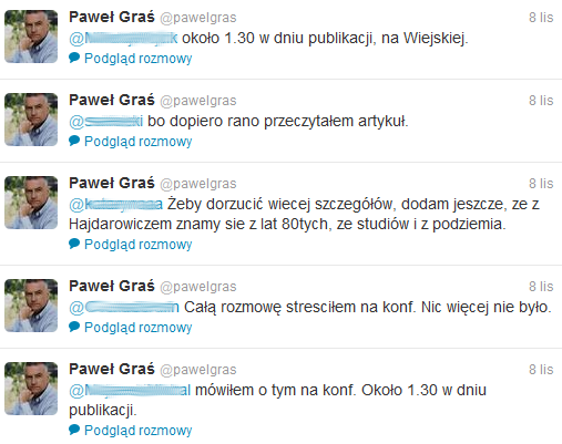 Paweł Graś na Twitterze
