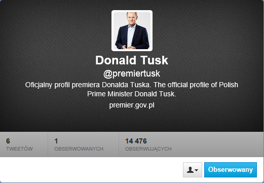 Donald Tusk na Twitterze