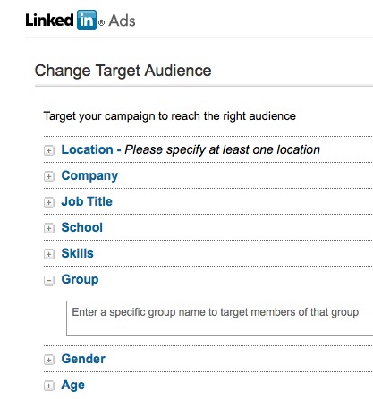 LinkedIn Opcje Targetowania LinkedIn Opcje Targetowania