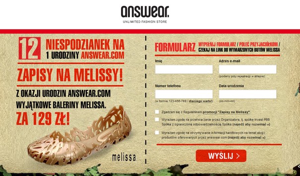 Zapisy na Melissy - Answear.com
