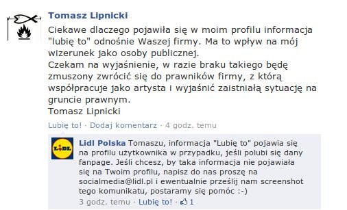 tomasz lipnicki facebook lidl