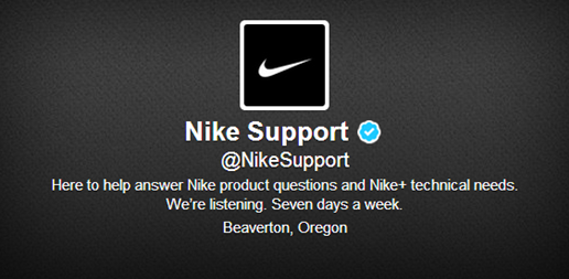 Nike Support na Twitterze